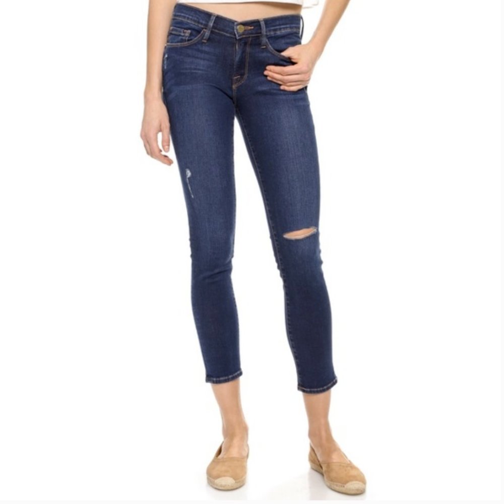 ❤️FRAME Denim Le Skinny de Jeanne Crop in Latigo Canyon jeans size 27